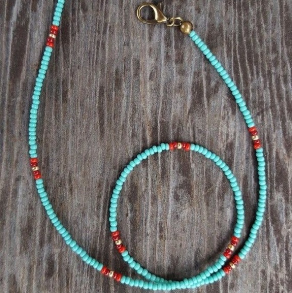 seed bead VSCO choker necklace